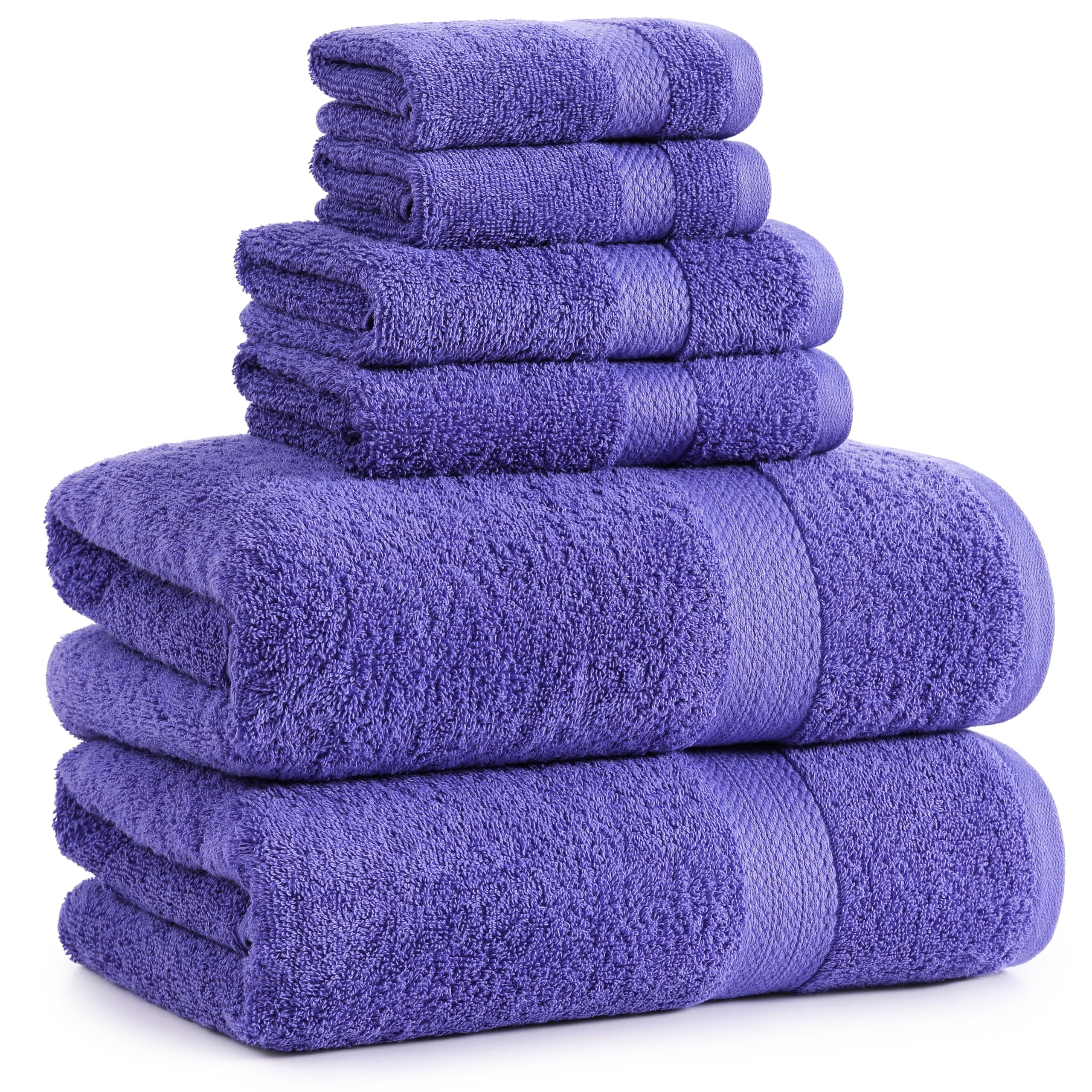 Juego de Toallas de Baño Lane Linen 6 Piezas Algodón Azul Irlandés - Venta Internacional $1,057
