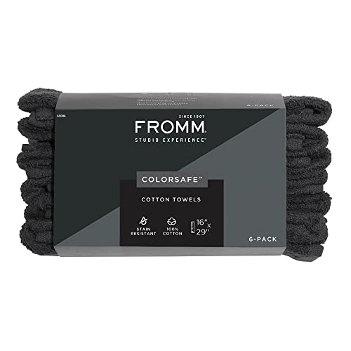 Toalla Fromm Colorsafe, Negra, 6 Unidades - Venta Internacional.