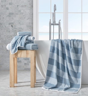 Foto 3 | Toallas De Baño Nautica Oak Lake Blue De 6 Piezas Muy Absorbentes - Venta Internacional.