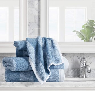 Foto 4 | Toallas De Baño Nautica Oak Lake Blue De 6 Piezas Muy Absorbentes - Venta Internacional.