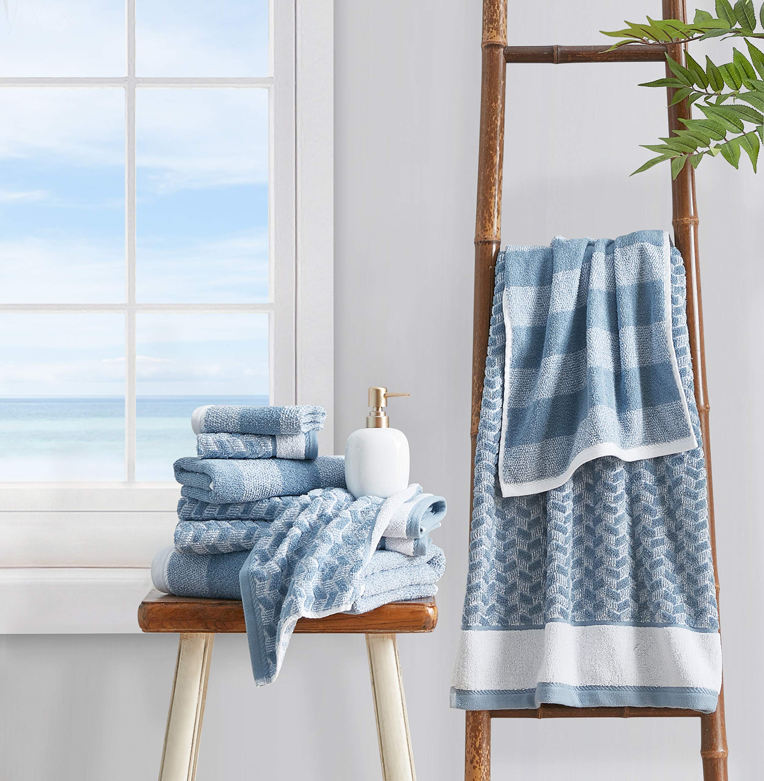 Foto 6 pulgar | Toallas De Baño Nautica Oak Lake Blue De 6 Piezas Muy Absorbentes - Venta Internacional.