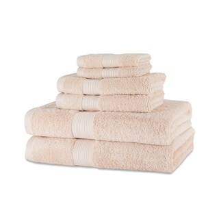 Foto 1 | Juego de Toallas Amazon Basics de Algodón Orgánico 6 Piezas Rosa Pálido - Venta Internacional