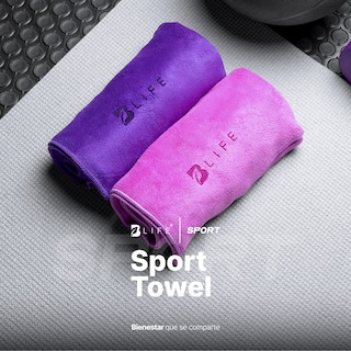 Foto 6 | Kit 5 Toallas Deportivas B Life de Microfibra Morado y Rosa Absorbentes Secado Rápido