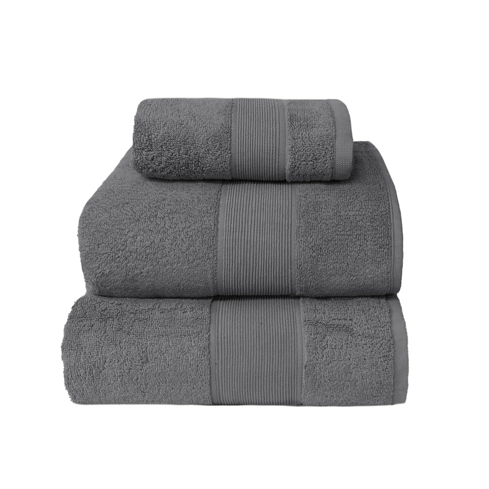 Foto 1 | Set De 3 Toallas De Algodón Gris
