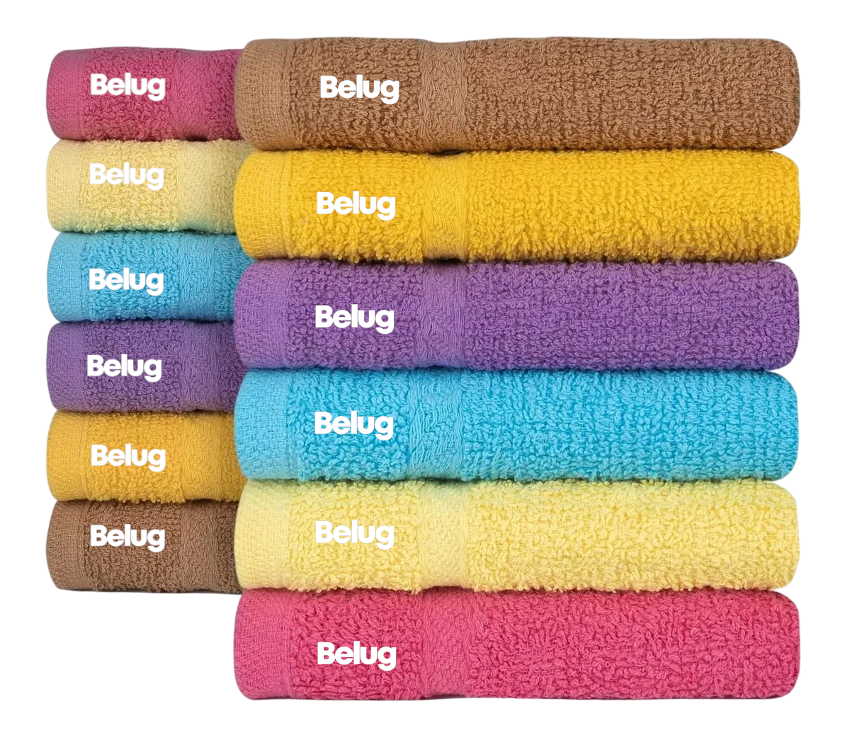 Foto 2 pulgar | Toalla Facial Belug 100% Algodón 30 X 30 Cm 12 Pzs, Multicolor