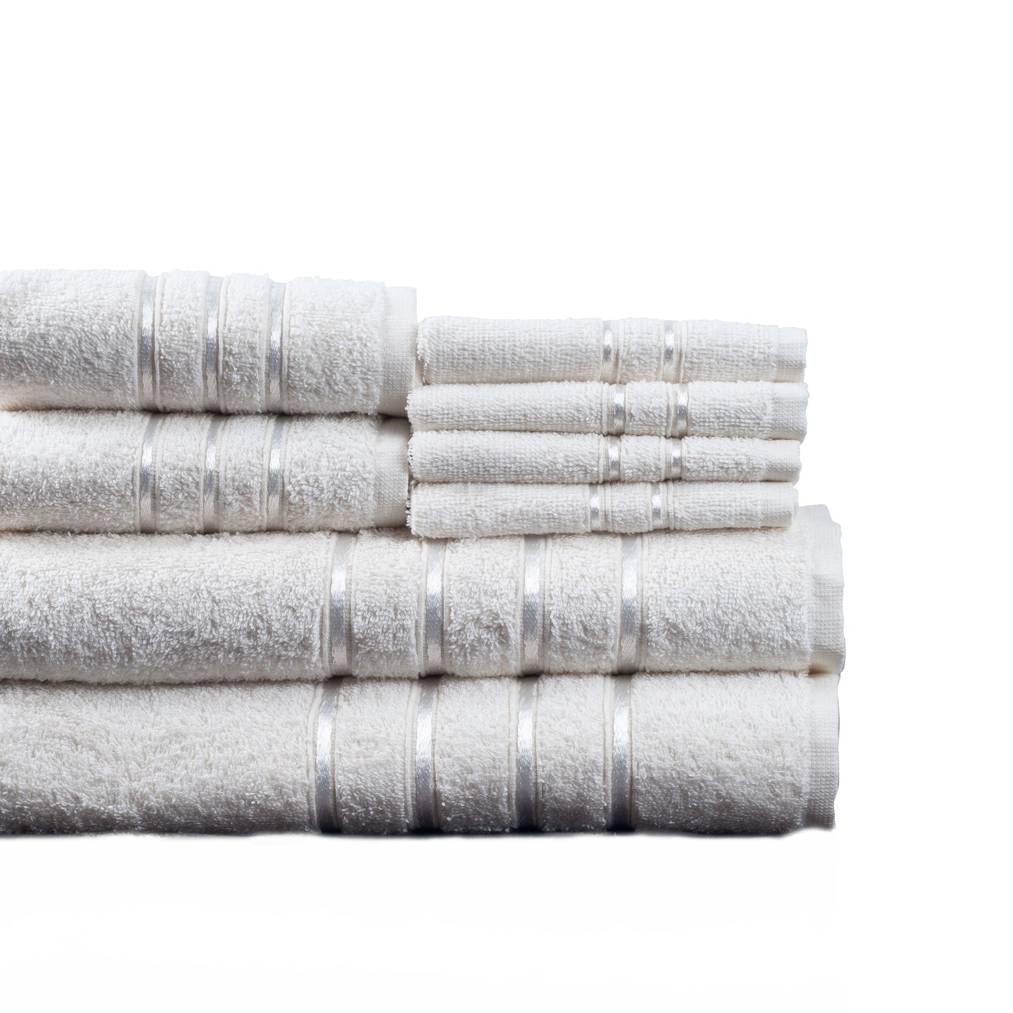 Foto 3 pulgar | Juego De Toallas De Baño Lavish Home, 100% Algodón Afelpado, 650 G/m², Color Blanco - Venta Internacional.