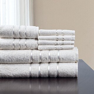 Foto 3 | Juego De Toallas De Baño Lavish Home, 100% Algodón Afelpado, 650 G/m², Color Blanco - Venta Internacional.