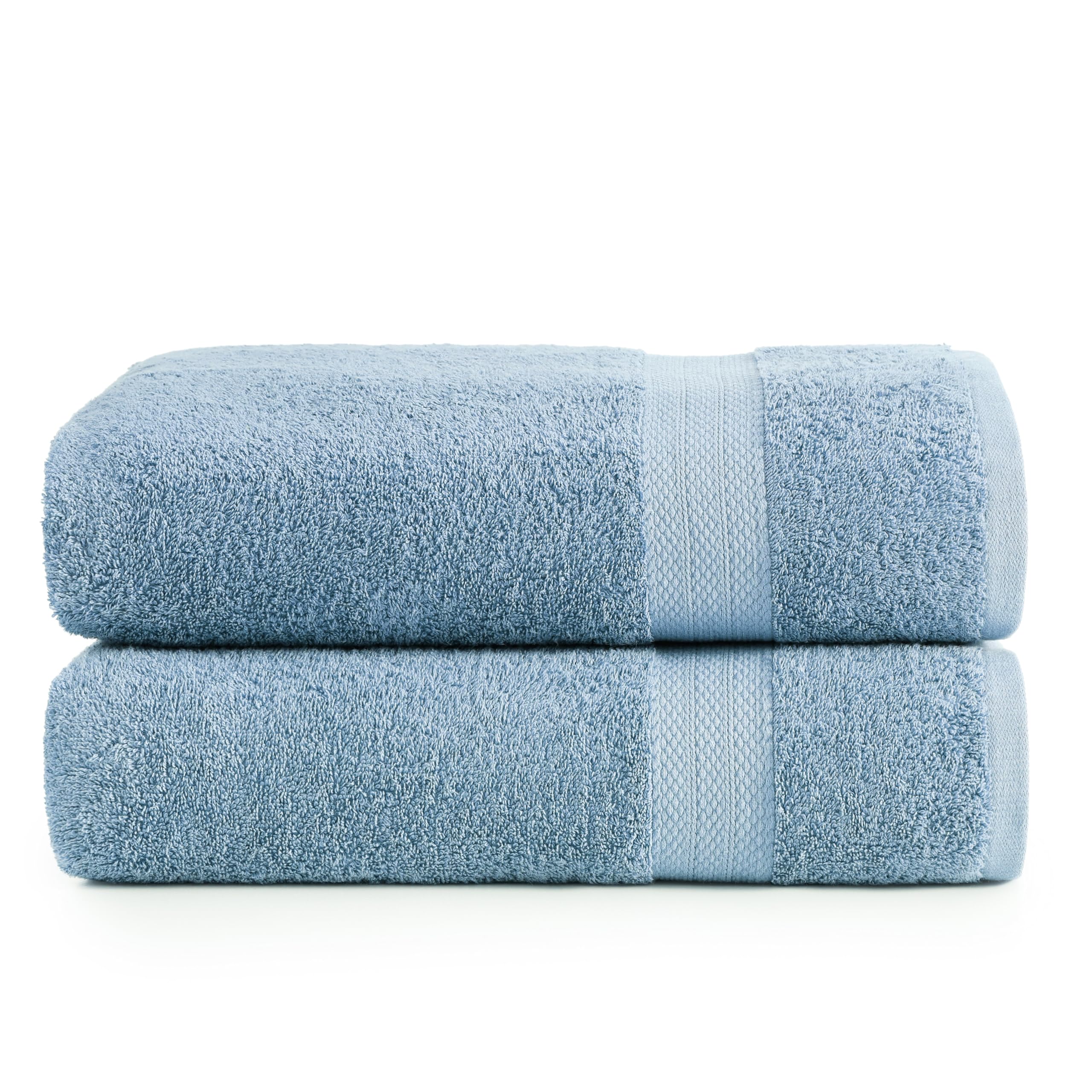 Juego De Toallas De Baño Lane Linen, 100% Algodón, Azul Cerúleo, 35 X 66 Cm, Paquete De 2 - Venta Internacional.