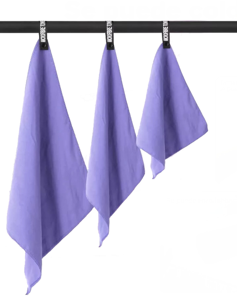 Foto 5 pulgar | Toalla Microfibra 3+1 Paquetes Color Violeta + Termo Güish Gratis