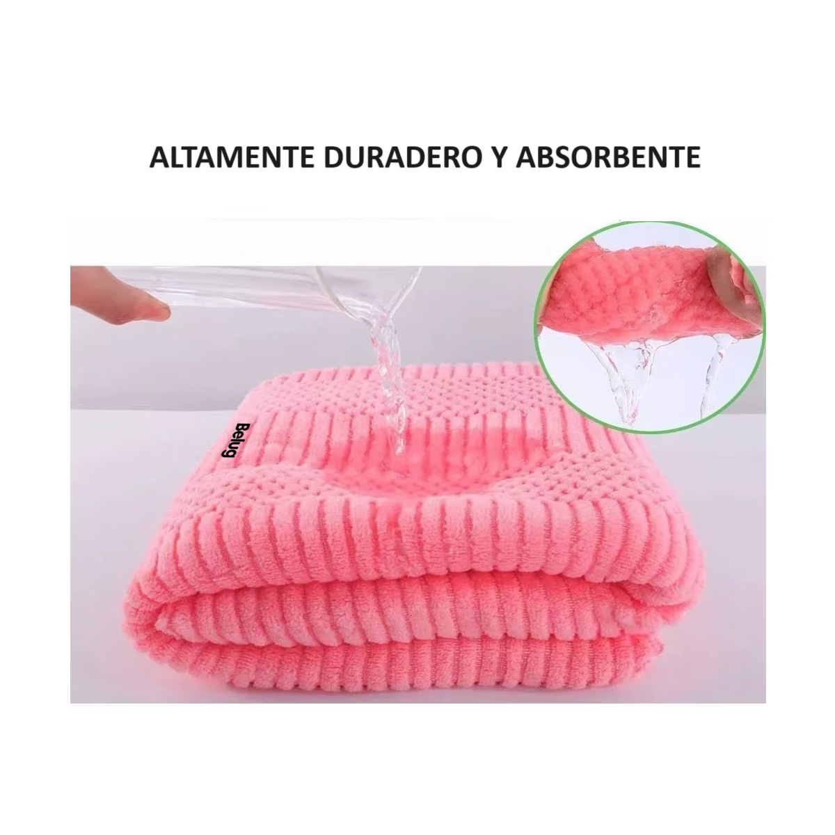 Foto 4 pulgar | 4 Pzs Juego Toalla Baño, Lana Coral Suave De Alta Densidad Belug,  Azul Oscuro Y Rosa Profundo