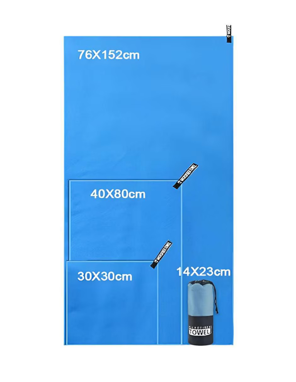 Foto 4 pulgar | Toalla Microfibra 3+1 Paquete Color Azul+ Termo Güish Gratis