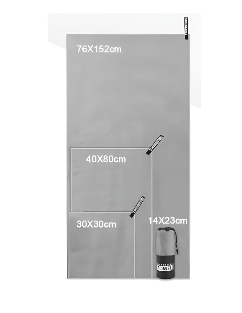 Foto 3 | Toalla Microfibra 3+1 Paquetes Gris+ Termo Güish Gratis