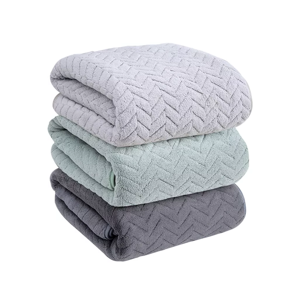 Foto 4 pulgar | Toallas De Baño Completo Grande 70×140 Cm 3 Piezas, Gris Oscuro + Gris Claro + Verde