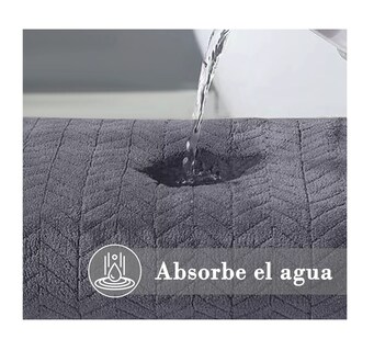 Foto 2 | Toallas De Baño Completo Grande 70 × 140 Cm 3 Piezas, Gris Oscuro Café Oscuro, Verde