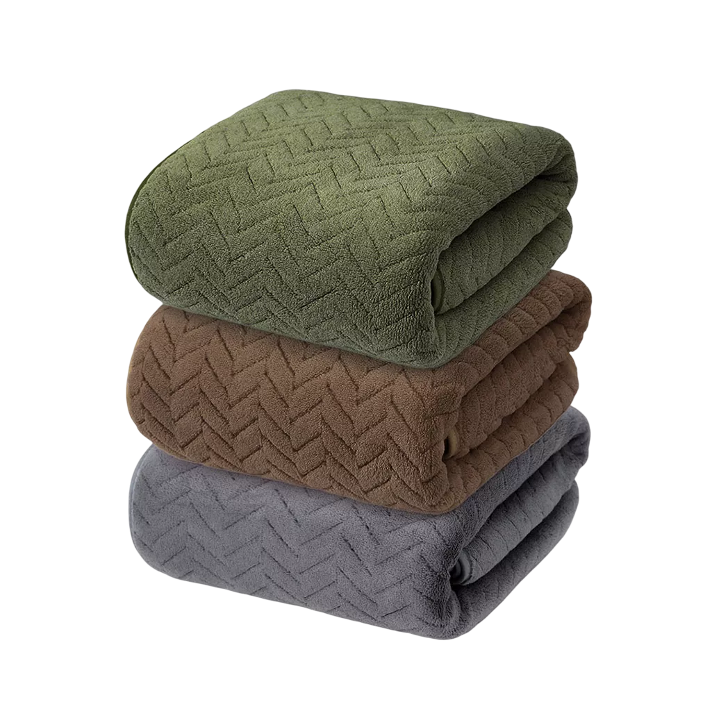 Foto 4 pulgar | Toallas De Baño Completo Grande 70 × 140 Cm 3 Piezas, Gris Oscuro Café Oscuro, Verde