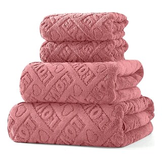 Foto 1 | Juego Toallas De Baño Completo, 4 Piezas Eo Safe Imports Esi-18916 Rosa