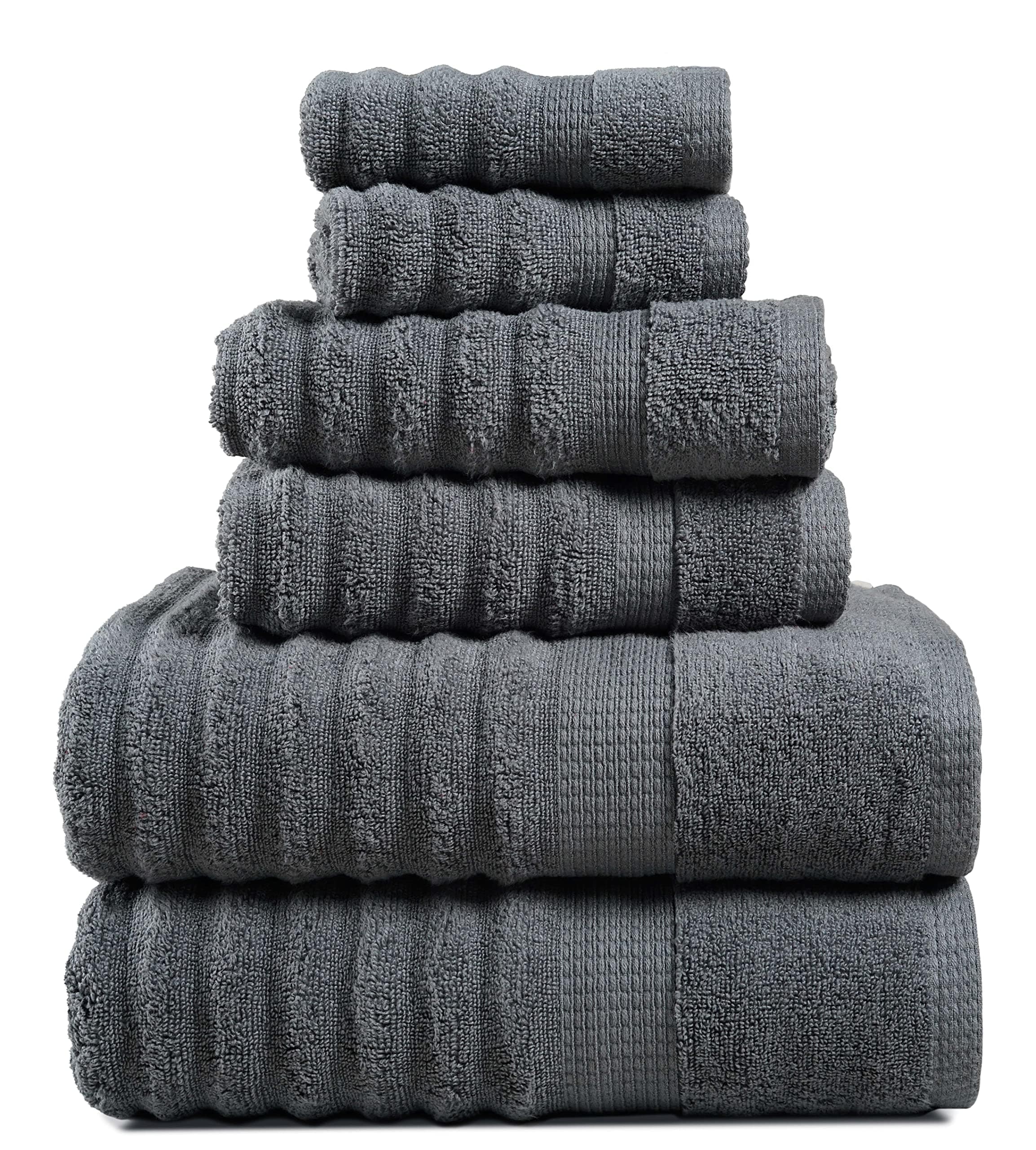 Juego De Toallas Lane Linen 100% Algodón, 6 Piezas, Altamente Absorbentes, Gr. - Venta Internacional. $756