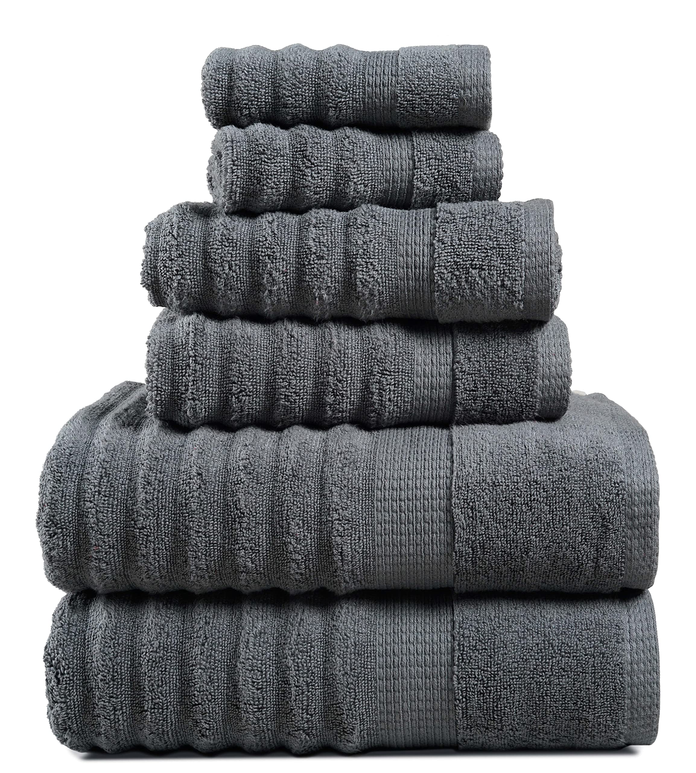 Juego De Toallas Lane Linen 100% Algodón, 6 Piezas, Altamente Absorbentes, Gr. - Venta Internacional.