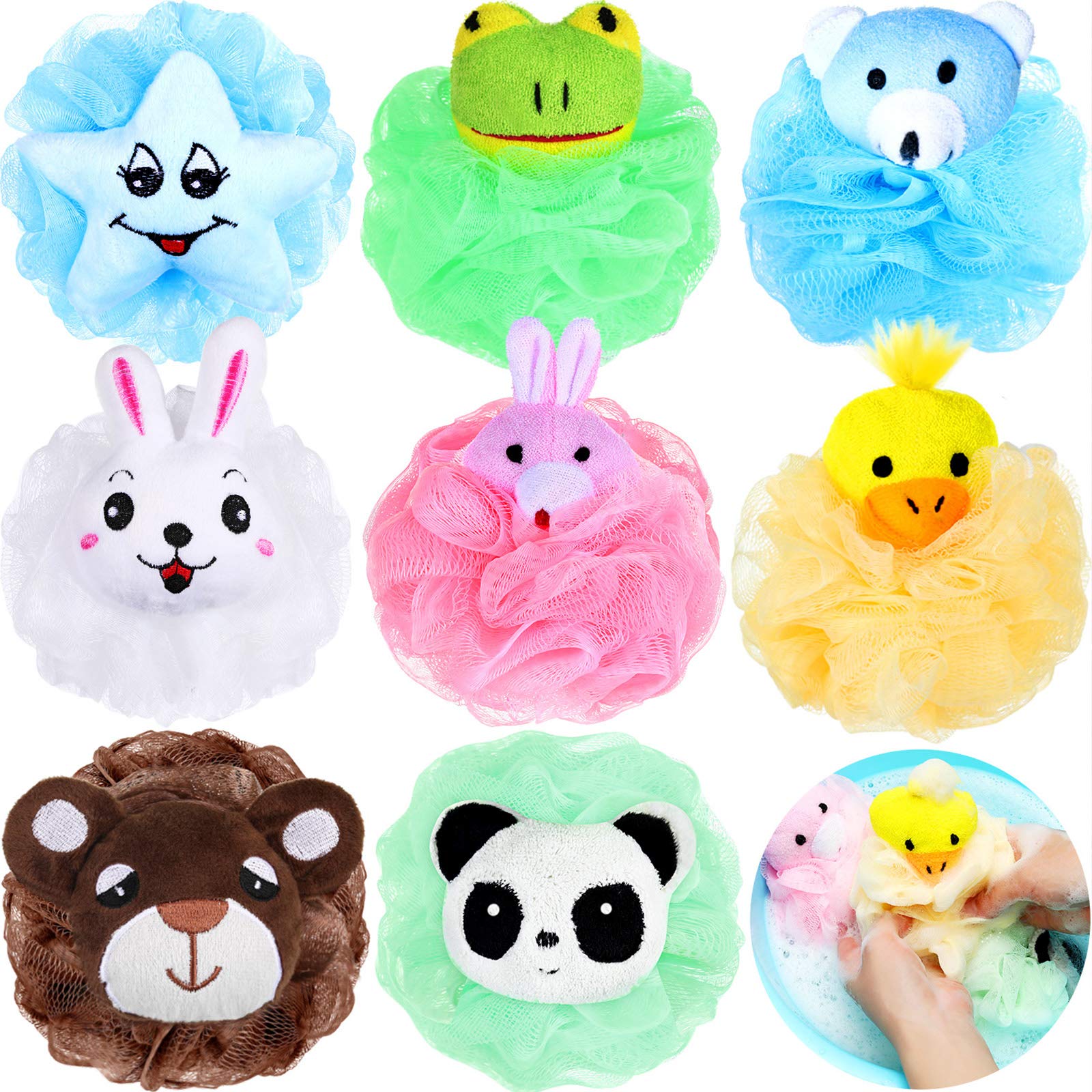 Foto 1 | Esponja De Ducha Bath Loofahs Boao Kids Con Forma De Animal, 8 Piezas - Venta Internacional.