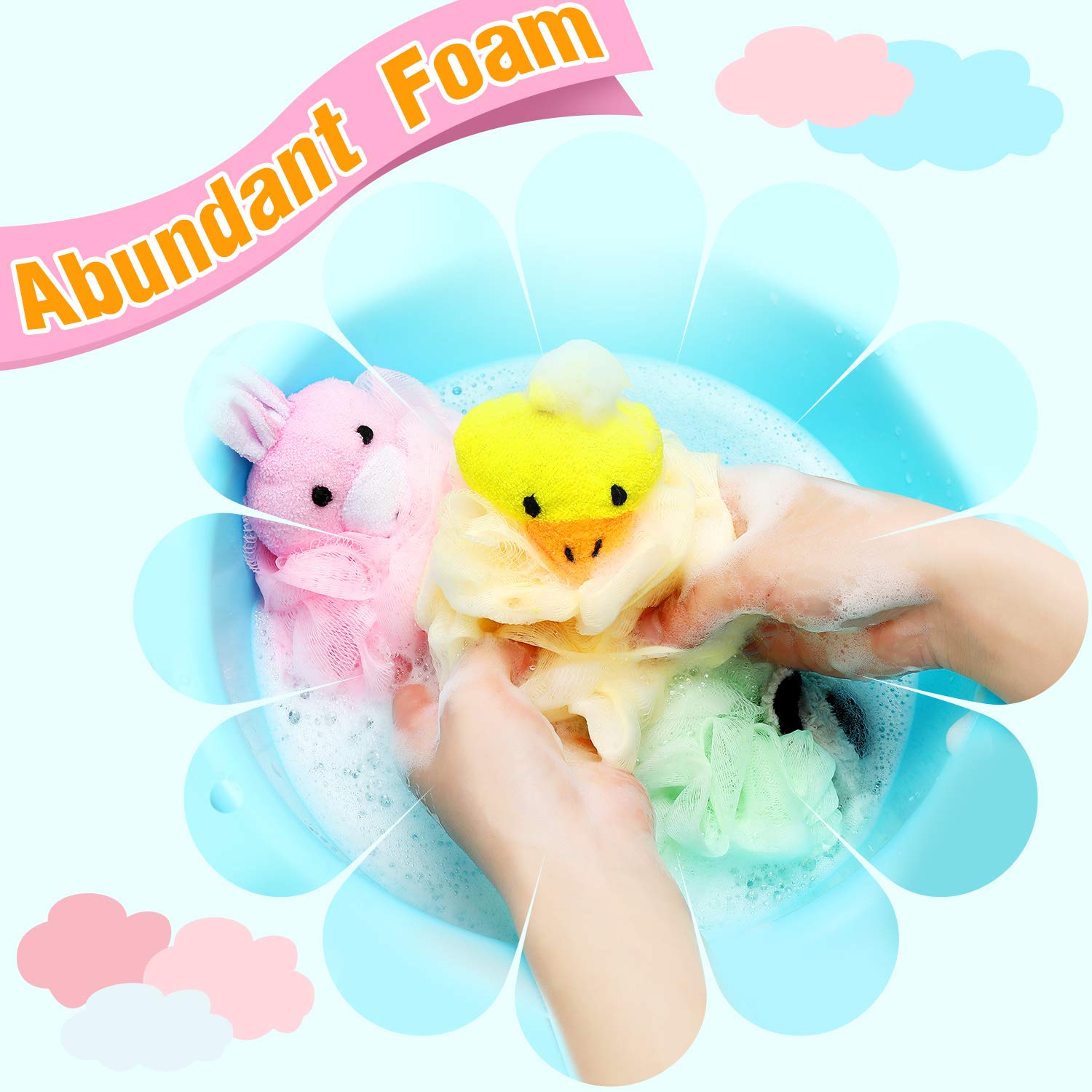 Foto 5 pulgar | Esponja De Ducha Bath Loofahs Boao Kids Con Forma De Animal, 8 Piezas - Venta Internacional.