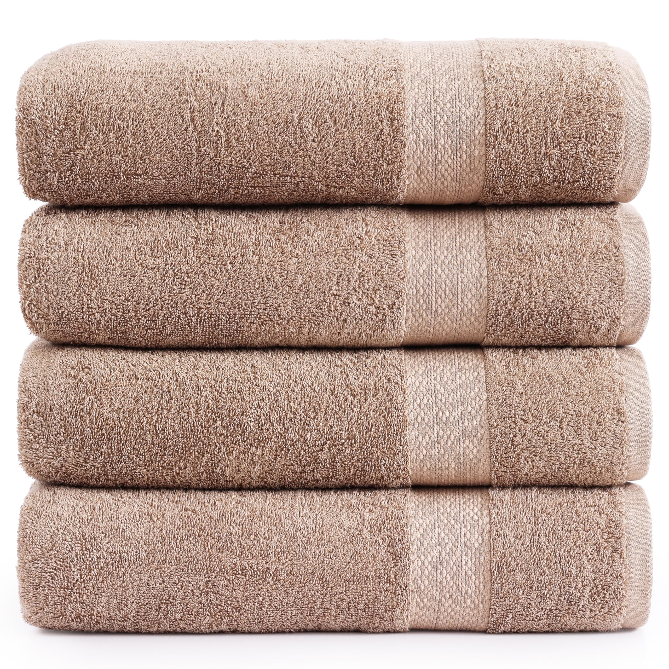 Foto 1 | Juego De Toallas De Baño Lane Linen, 100% Algodón, Extra Grandes, Paquete De 4, Color Topo - Venta Internacional.