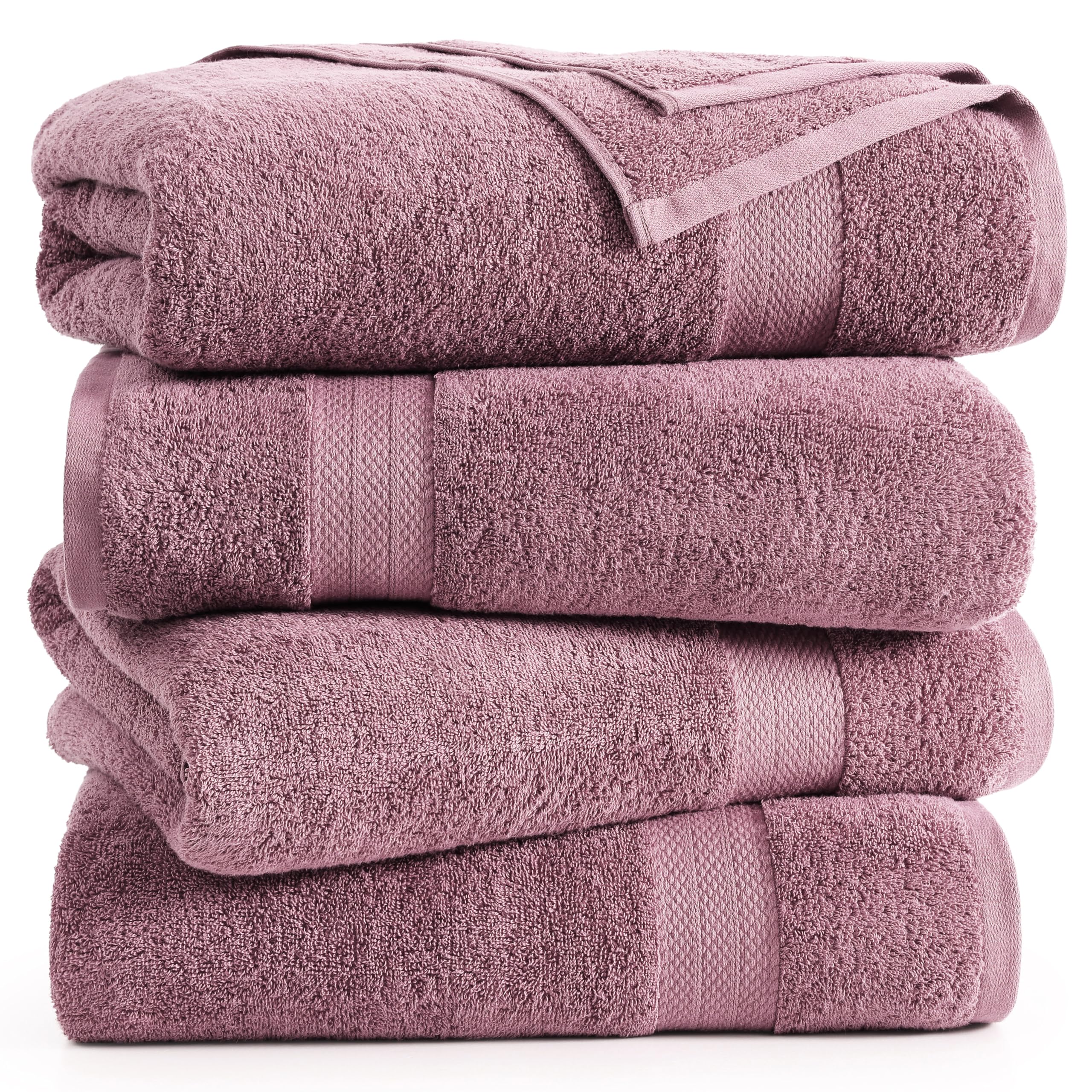 Foto 2 | Juego De Toallas De Baño Lane Linen 100% Algodón Wishful Mauve X4 X 35 X 66 Cm - Venta Internacional.