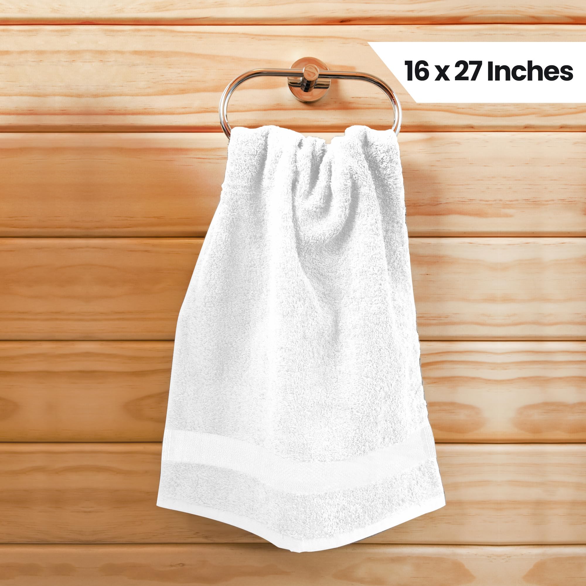 Foto 2 | Pack De 24 Toallas Salon Towel Utopia, 100% Algodón, 40 X 70 Cm, Color Blanco - Venta Internacional.