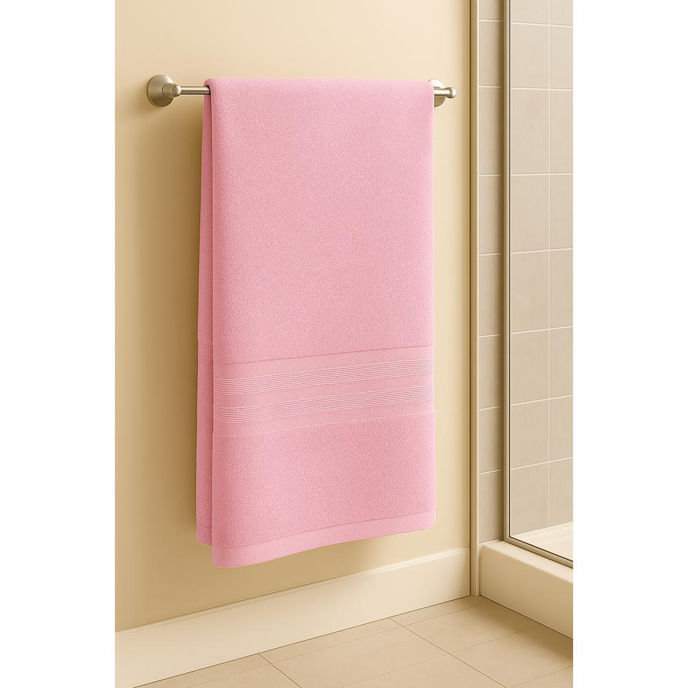 Toalla Gamuza Medio Baño Rosa 70x140