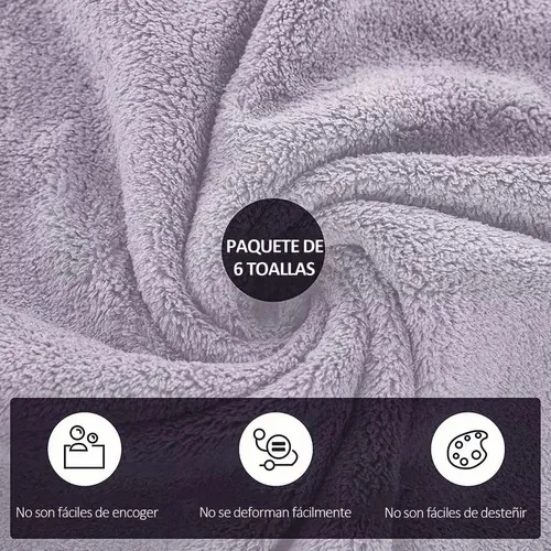 Foto 2 | Juego De Toallas Xtellar De Baño 6 Piezas Coral Suave Para Hogar Spa