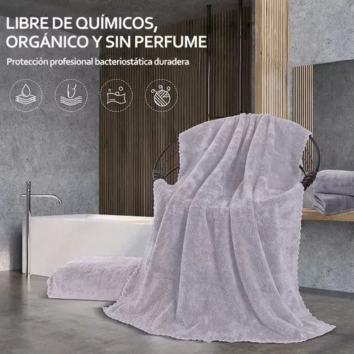 Foto 3 | Juego De Toallas Xtellar De Baño 6 Piezas Coral Suave Para Hogar Spa