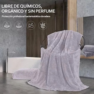 Foto 3 | Juego De Toallas Xtellar De Baño 6 Piezas Coral Suave Para Hogar Spa