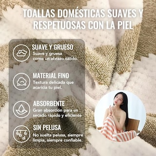 Foto 4 | ''4pcs Toallas Para Baño Belug Grandes Juego De Toalla Baño 140*70cm Amarillo Blanco ''