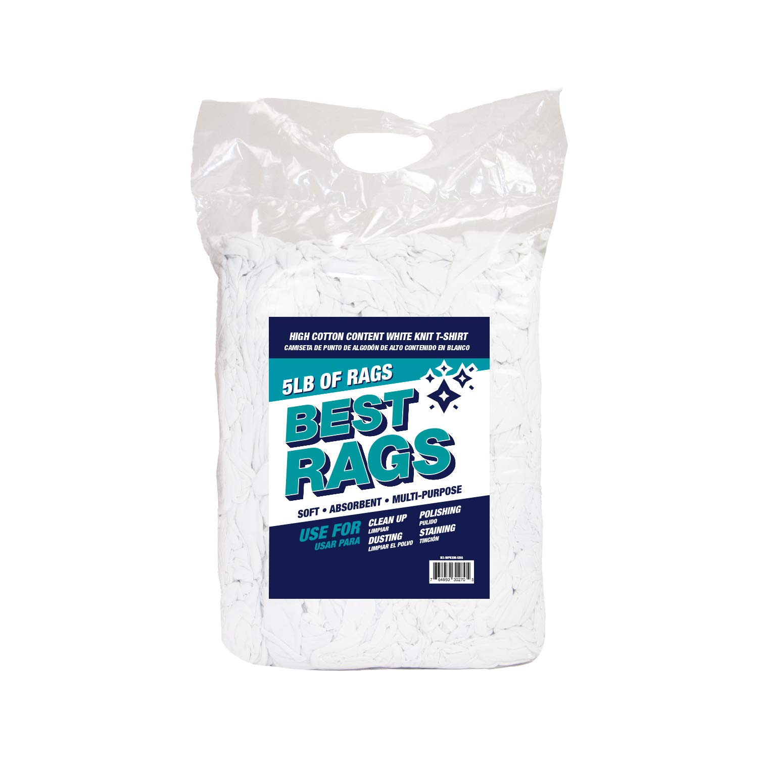 Cleaning Cloth Arkwright - Bolsa De Trapos (2 27 Kg)  Color Blanco - Venta Internacional.