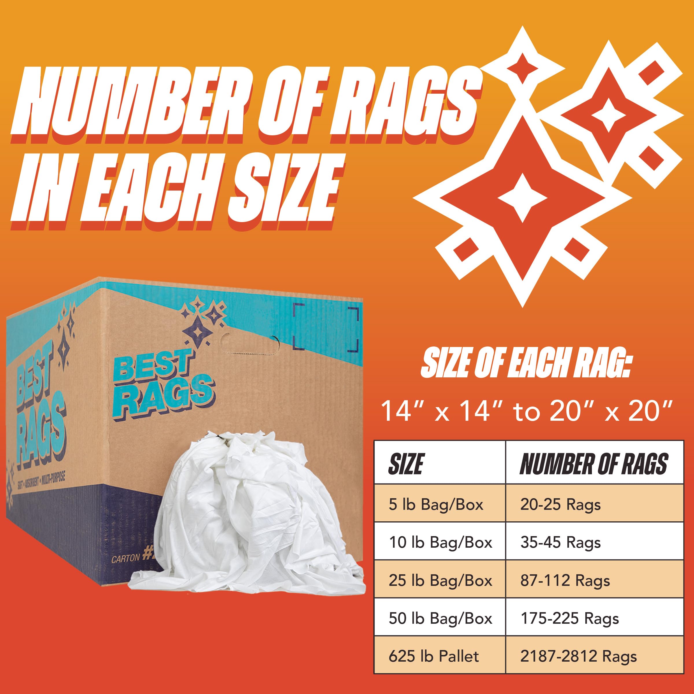 Foto 6 pulgar | Cleaning Cloth Arkwright - Bolsa De Trapos (2 27 Kg)  Color Blanco - Venta Internacional.