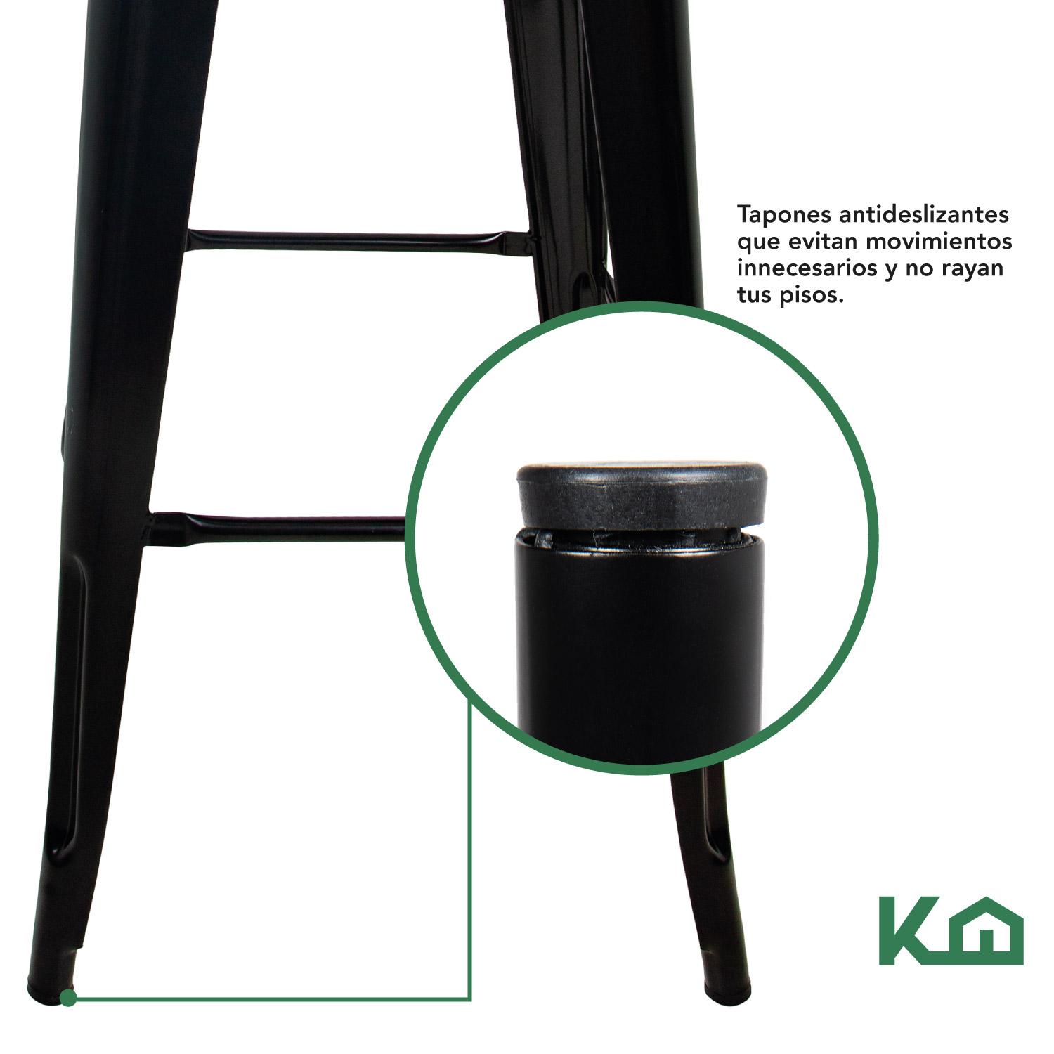 Foto 7 pulgar | Bancos Altos Tolix KingsHouse COMBO-KH-85 color Negro 4 Piezas