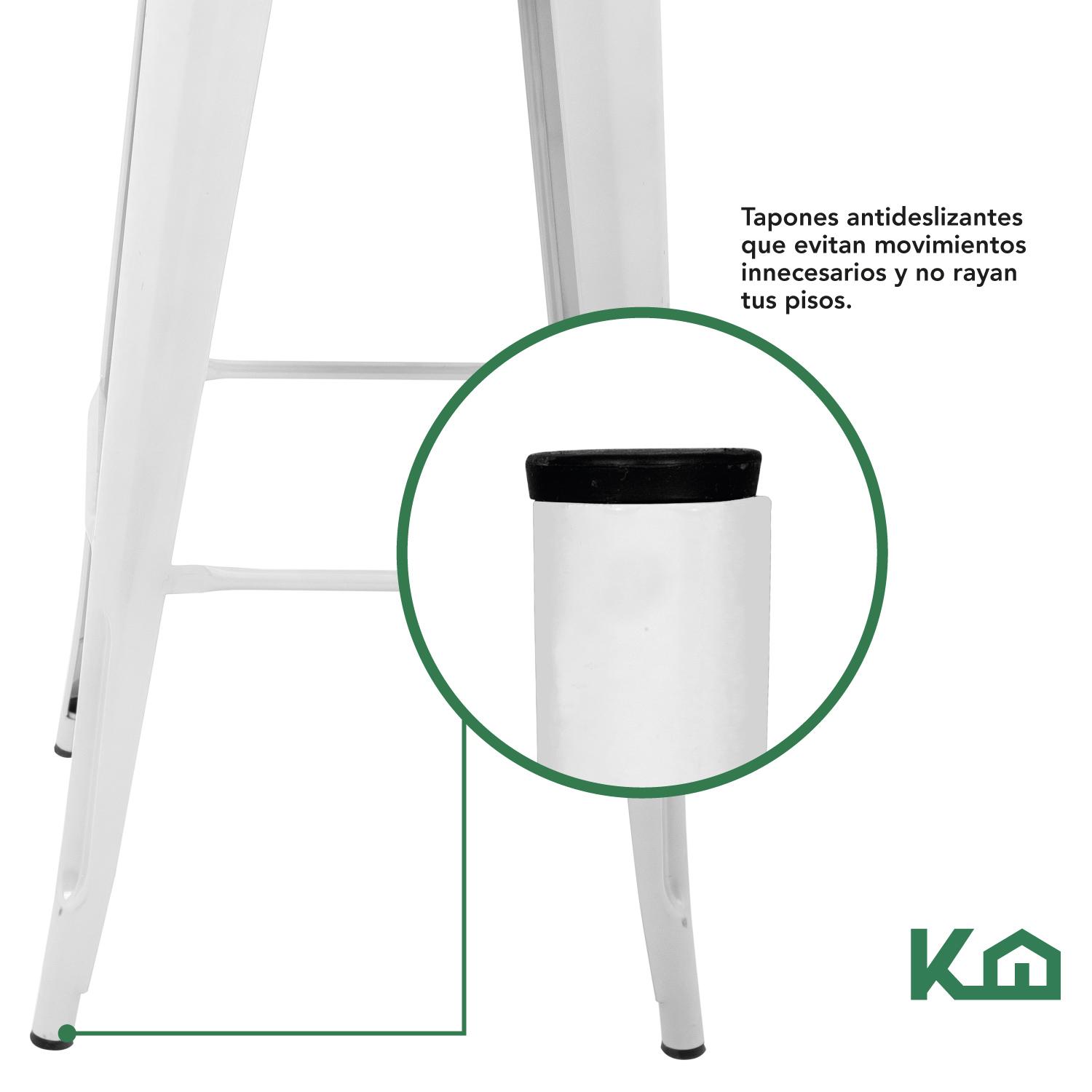 Foto 8 pulgar | Bancos Altos Tolix Kingshouse COMBO-KH-84 color Blanco 4 Piezas