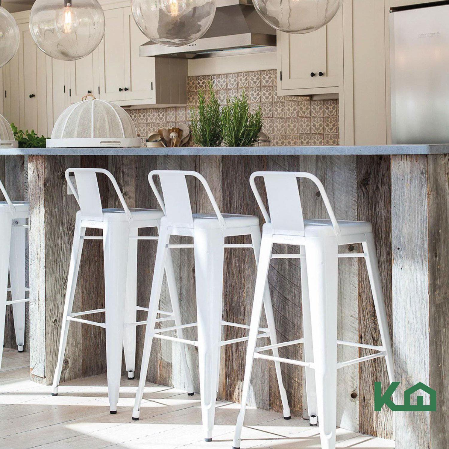 Foto 8 | Bancos Altos Tolix Kingshouse COMBO-KH-84 color Blanco 4 Piezas