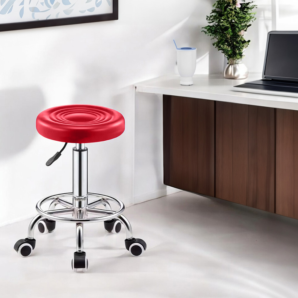 Foto 4 | Taburete Giratorio Ilios Innova Ajustable con Ruedas Rojo