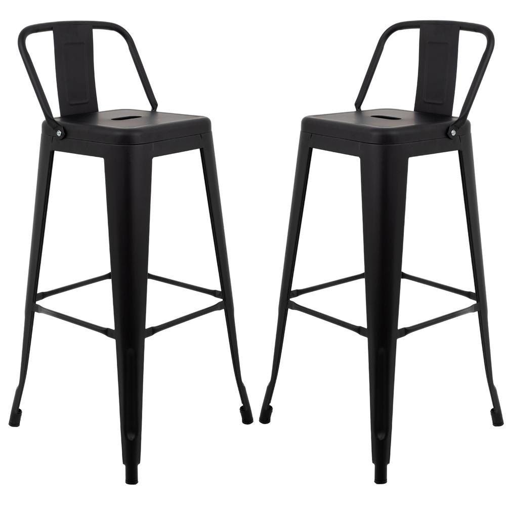 Set De 2 Sillas Banco Alto Respaldo Tipo Tolix Vintage Hogar
