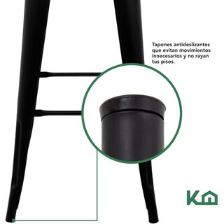 Foto 7 | Set 4 Bancos Tolix Altos Kingshouse Con Respaldo Silla Barra