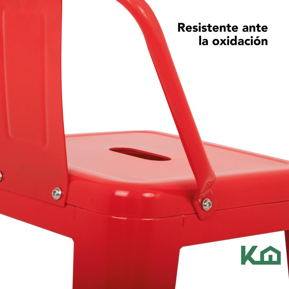 Foto 6 | Set 4 Bancos Tolix Altos Kingshouse Con Respaldo Silla Barra