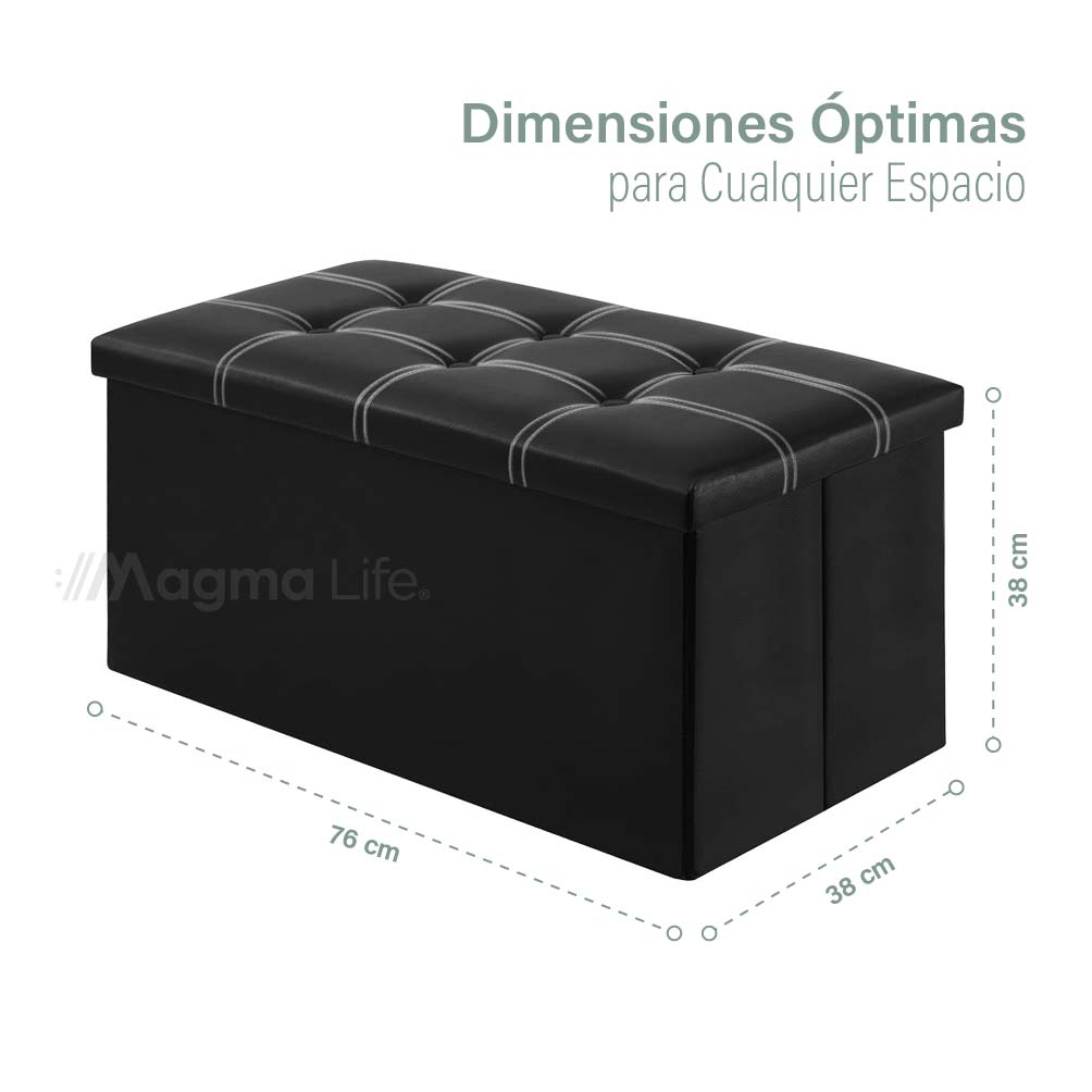 Foto 4 pulgar | Magma Life Banco Plegable Multifuncional De Poliéster, Banco Multifuncional Con Espacios Para Almacenamiento So