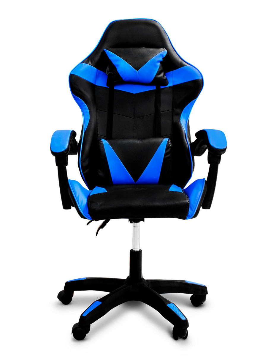 Foto 2 pulgar | Silla Gamer Color Negro Con Azul Andromeda Inc Con Altura Ajustable