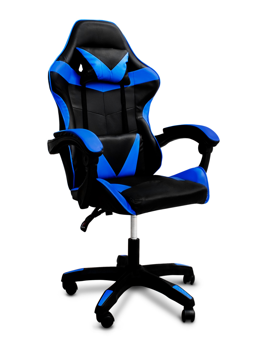 Foto 3 pulgar | Silla Gamer Color Negro Con Azul Andromeda Inc Con Altura Ajustable