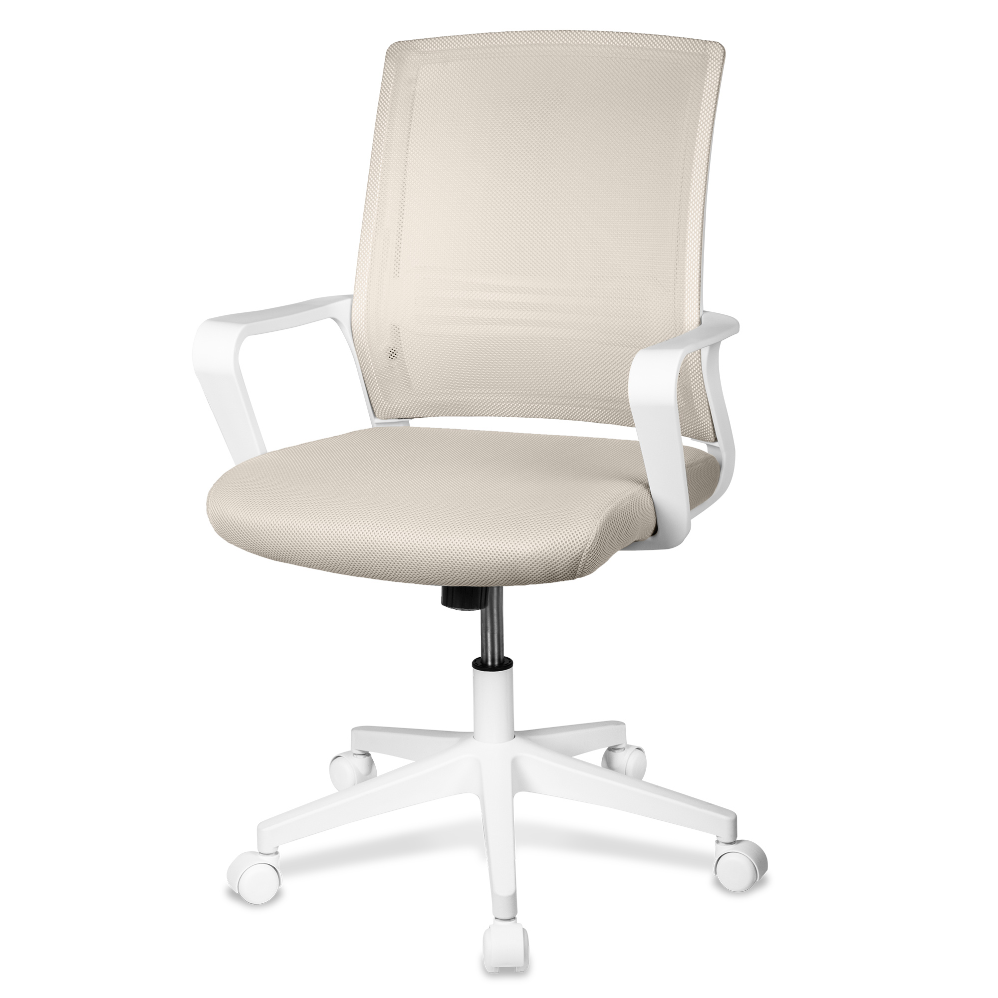 Foto 2 pulgar | Silla Oficina Ergonómica Giratoria De Escritorio Moderna Beige