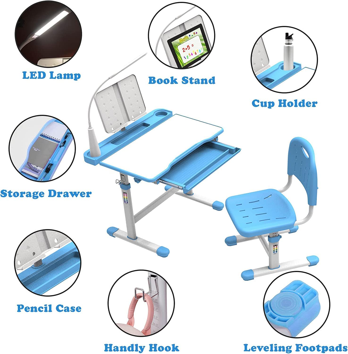 Foto 3 pulgar | Escritorio Atrápame Ergonómico Niños-niñas color Azul