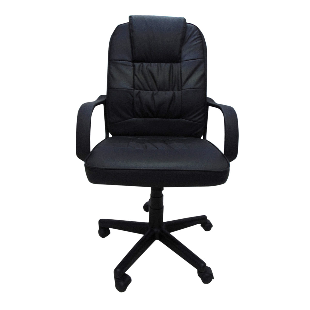 Silla De Escritorio Ejecutiva KingsHouse Ergonómica Vinipiel Para Hogar color Negro