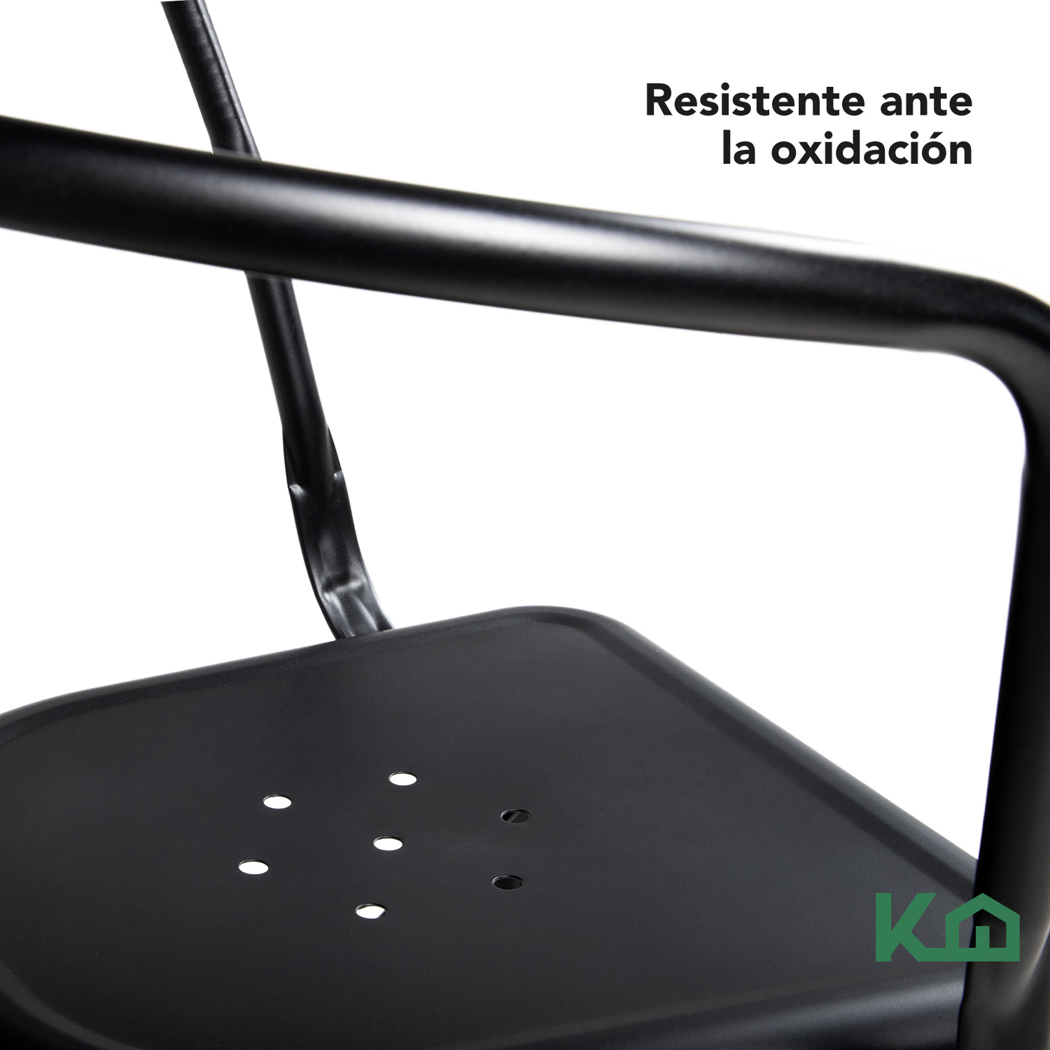 Foto 7 | Silla Tolix KingsHouse 300632 color Negro con Descansabrazos