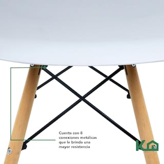 Foto 3 | Silla Eames KingsHouse COMBO-KH-24 color Gris 2 Piezas