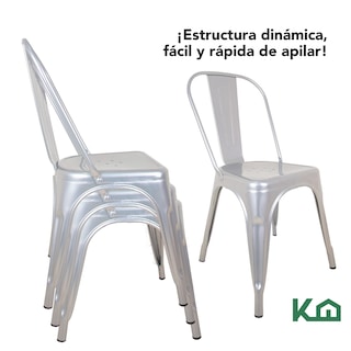 Foto 4 | Silla Tolix KingsHouse 300559 color Gris